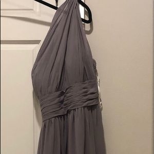 Lilac Shoulder Illusion Bridesmaid Dress